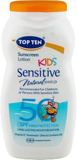 Top Ten Kids Sensitive losion SPF 50 200ml