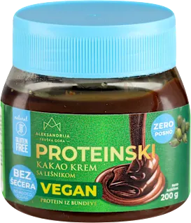 Aleksandrija proteinski kakao krem vegan sa lešnikom 200g