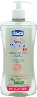 Baby Moments micelarna kupka i šampon, od rođenja, 500 ml