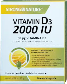 Strong Nature vitamin D3 2000 IJ 30 kapsula