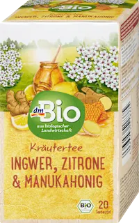 dmBio biljni čaj đumbir, limun i manuka 20 kesica