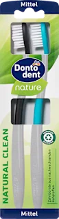 Dontodent Natural Clean četkice za zube srednje tvrde 2 komada