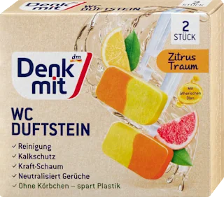 Denkmit kamen za WC šolju limun i grejp 2x38g
