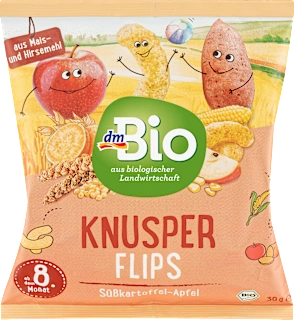 dmBio hrskavi flips slatki krompir i jabuka 8m+ 30g