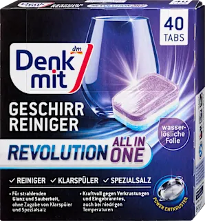Denkmit Multi-Power Revolution tablete za mašinsko pranje posuđa 40 komada