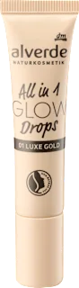 Alverde All in 1 Glow Drops tečni hajlajter 01 Luxe Gold