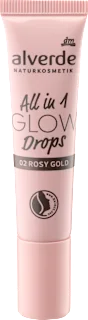 Alverde All in 1 Glow Drops tečni hajlajter 02 Rosy Gold