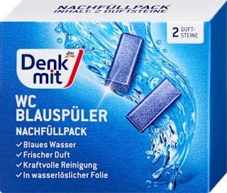 Denkmit plavi kamen za WC šolju dopuna 2x40g