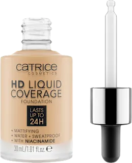 Catrice HD Liquid Coverage tečni puder 036 Hazelnut Beige 30ml