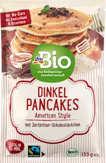 dmBio American Style smeša za palačinke od spelte sa crnom čokoladom 135g