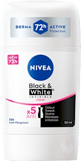 Black&White INVISIBLE clear antiperspirant stik, 50 ml