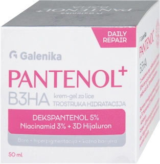 PANTENOL+ B3HA gel krema za lice, 50 ml