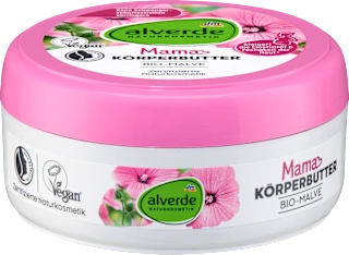 Alverde Mama puter za telo beli slez 200ml