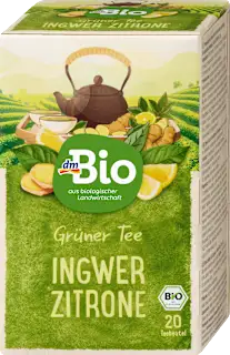 dmBio zeleni čaj sa đumbirom i limunom 20 kesica