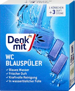 Denkmit plavi kamen za WC šolju korpica + 2 dopune