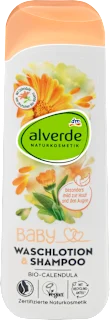 Alverde Baby losion za kupanje i šampon neven 250ml