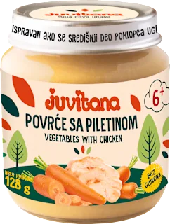 Dečija kašica - povrće sa piletinom, od 6. meseca, 128 g