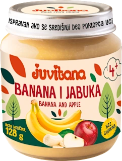Dečija kašica - banana i jabuka, od 4. meseca, 128 g