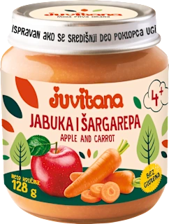 Dečija kašica - jabuka i šargarepa, od 4. meseca, 128 g