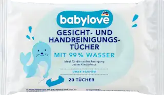 Babylove maramice za lice i ruke sa 99% vode 20 komada