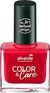Alverde Color & Care lak za nokte 40 Classic Red