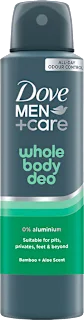 Dove Men+Care dezodorans sprej za celo telo Bamboo & Aloe 150ml