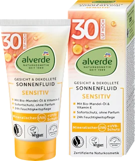 Alverde fluid za zaštitu od sunca za osetljivu kožu lica SPF30 50ml