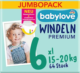 Babylove Premium pelene 6 XL 15-20kg 64 komada