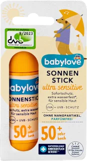 Babylove Ultra Sensitive stik za sunčanje SPF50 20g