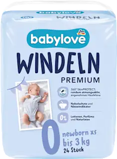 Babylove pelene 0 Newborn XS do 3kg 24 komada