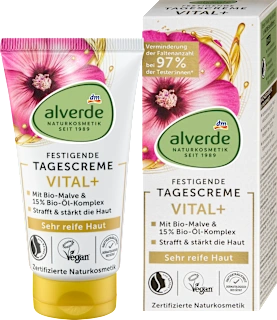 Alverde Vital dnevna krema za lice slez 50ml