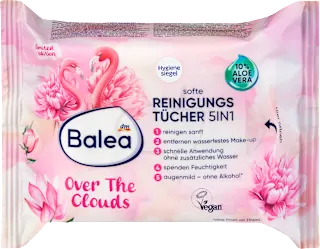 Balea Over the Clouds 5u1 vlažne maramice za čišćenje lica 25 komada