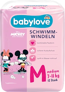 Babylove pelene za plivanje M 7-13kg 12 komada