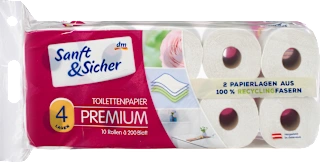 Toalet papir 4-slojni, 10 x 200, 10 kom
