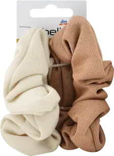 ebelin scrunchie gumice za kosu bež i braon 2 komada