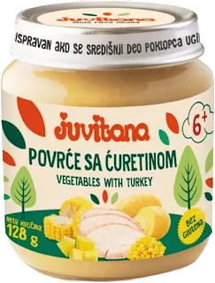 Juvitana kašica povrće ćuretina 128g